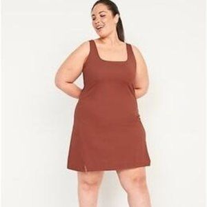 Old Navy PowerSoft Sleeveless Shelf-Bra Support Dress for Women New